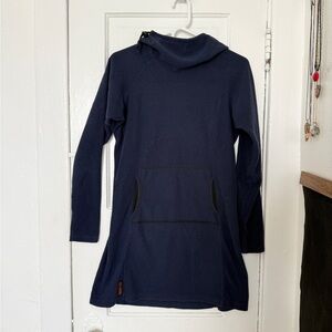 Melanzana Navy Micro Grid Dress size M